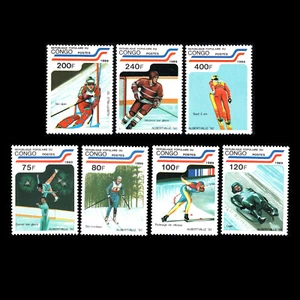 Congo 1989 - Winter Olympic Games - Albertville, USA (1992) - Sc 838/44 MNH - Picture 1 of 2