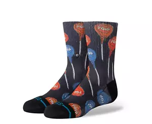 Stance Kids Black Crew Polyester Cushion Tootsie Roll Pop Casual Socks Sz M 11-2 - Picture 1 of 1