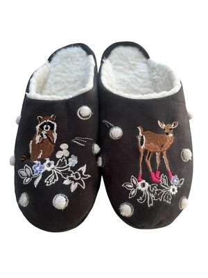 Zapatillas Vera Bradley Mujer Talla Mediana 7/8 Suela de Goma Sin Cordones Bordadas Foto 1 de 4