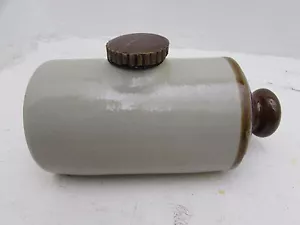 Antique Stoneware Foot Warmer Bed Warmer Brown Glazed - Picture 1 of 12