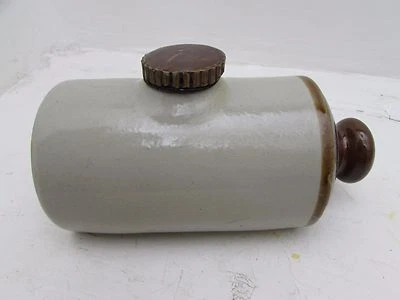 Antique Stoneware Foot Warmer Bed Warmer Brown Glazed - Image 1 of 4