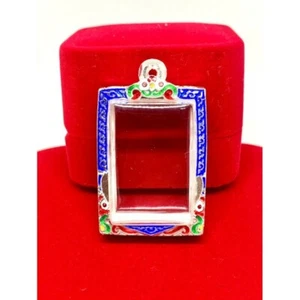 Empty case frame Phra Somdej Silver Gem Thai Amulet Pendant 2.5*3.5 cm - Picture 1 of 1