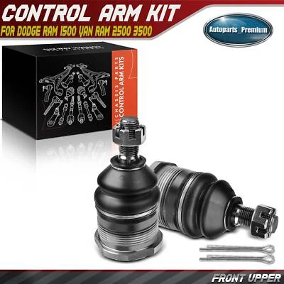 2x Front Upper Ball Joints for Dodge Ram 1500 2500 3500 Van Chrysler New Yorker - Image 1 of 4