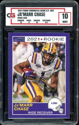 2021 Panini Chronicles Score #62 ~ ROOKIE ~ Ja'Marr Chase ~ GRADED CG 10 - Image 1 of 2