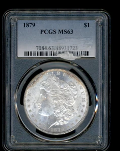 7084.63/48931723 1879 Silver Dollar Coin $1 S PCGC MS 63 - Picture 1 of 2