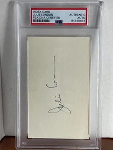 Signiertes Autogramm COA SIGNED GEKAPSELT PSA DNA SEHR SELTEN JULIE LONDON - Bild 1 von 1