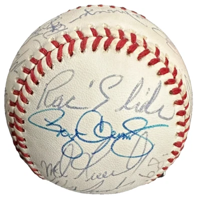 1989 Boston Red Sox Team Autographed Baseball Clemens Boggs Rice Smith - Image 1 of 4