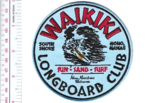 Vintage Retro Surfen Hawaii Waikiki Longboard Club South Shore Hono, HI Patch - Bild 1 von 1