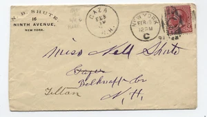 1891 New York to Gaza NH cover 2ct small banknote [h.5467] - Picture 1 of 3