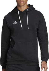 NWT Mens Adidas Entrada 22 Black White Pullover Sweatshirt Hoodie - Size Large - Picture 1 of 4