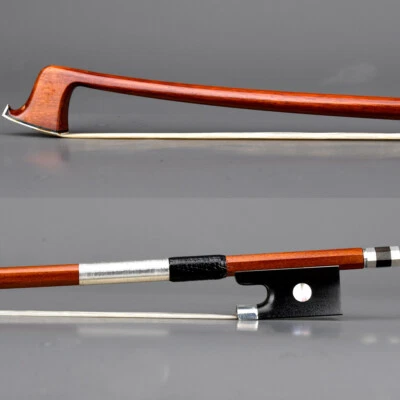 A Master Pernambuco Violin 1/2 Bow Ebony Single eye Frog Silver Parts Light Fast - Image 1 of 4