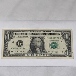 $1 One Dollar Bill (2013) Series Rare Fancy Serial Number LUCKY BILL - Picture 1 of 4