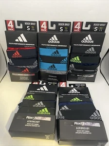 (1) Pack Underwear Boys Adidas Briefs Size S(4) Pairs Asssorted Prints & Colors - Picture 1 of 2