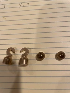 WEIGHT HOOK + NIBS  CLOCK REPAIR  PART NEW FEMALE ENDS CHAIN 1/8” THREAD - Picture 1 of 3