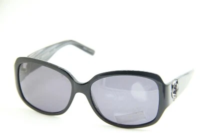 JONES NEW YORK J938 黑色蓝色喇叭正品框架太阳镜 59-15 — 第 1/4 张图片