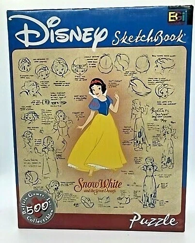 PUZZLE CUADERNO DE BOCETOS DISNEY BLANCO NIEVE 529 PIEZAS NUEVO Foto 1 de 1
