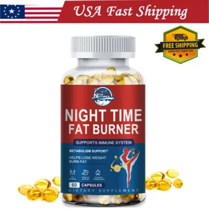 Night Time Fat Burner Reduce Belly Slimming Weight Loss Appetite Suppressant - Picture 1 of 10