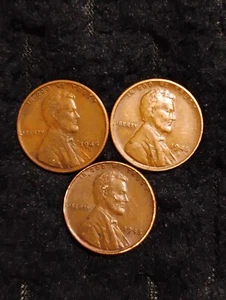 1945 1C RD Lincoln Cent S, D, & NO MINT / L Oon The Rim - Picture 1 of 2