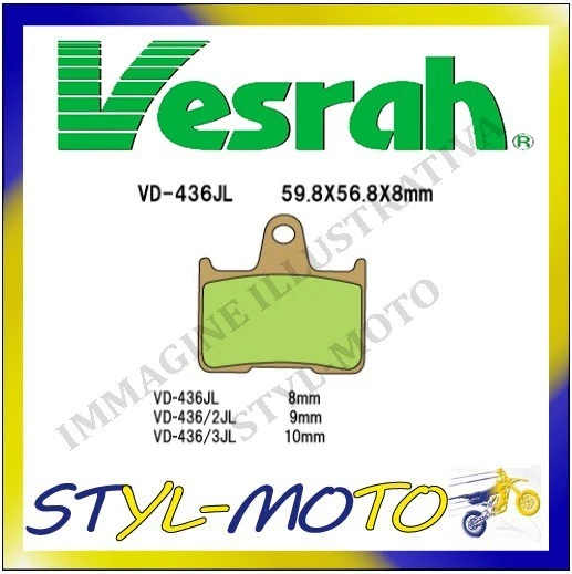 VD-436JL PASTIGLIE POSTERIORI SINTERIZZATE KAWASAKI ZG 1400 CONCOURS 14 2008 Foto 1 de 1