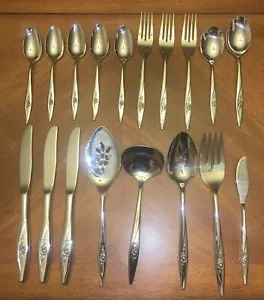 18 Pieces Oneidacraft Deluxe Stainless LASTING ROSE Serving Pieces & More! - Picture 1 of 13