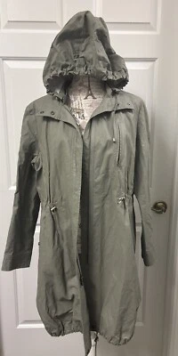 Chaqueta de lluvia Peruvian Connection verde esquisto Newport con capucha anorak para mujer talla L Foto 1 de 4