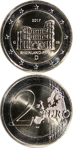 DEUTSCHLAND/GERMANY € 2 Euro 2017 (G) UNC 'Rheinland-Pfalz - Porta Nigra' - Picture 1 of 1