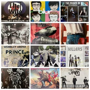 Large 30x20cm Retro Replica Music Pop Rock Group Artists Bands Metal Wall Signs - Picture 1 of 15