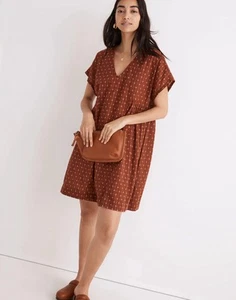 Madewell Womens Jacquard Dolman Sleeve Mini Dress Size Large - Picture 1 of 7