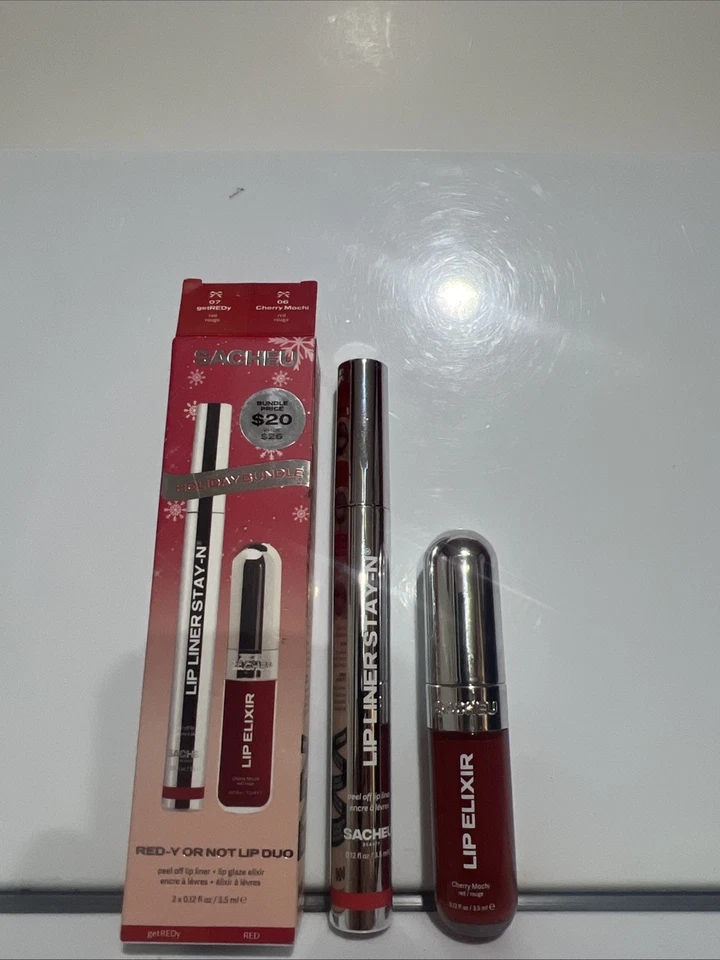 NEW Sacheu Lip Liner Stay-N Holiday Bundle Red-Y Or Not Lip Duo - image 1 of 1