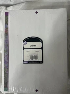Carta intestata facile da stampare (100 fogli) viola floreale - Foto 1 di 3