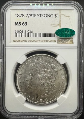1878 7/8TF STRONG VARIETY MORGAN SILVER DOLLAR NGC MS63 CAC 10HGC25 - Image 1 of 4