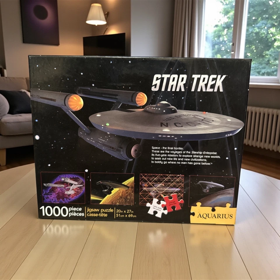 Rompecabezas Star Trek 1000 piezas de Acuario 20" x 27" 65-239  Foto 1 de 1