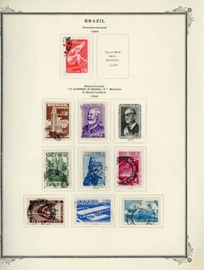 BRAZIL Selections on Scott Specialty Album Page Lot #37 - SEE SCAN - $$$ - Picture 1 of 1