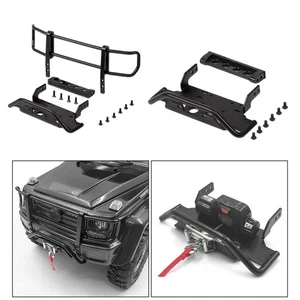 Métal Pare-chocs Avant pour 1:10 RC Sur Chenilles TRX4 G500 TRX6 6x6 Pièces - Picture 1 of 14
