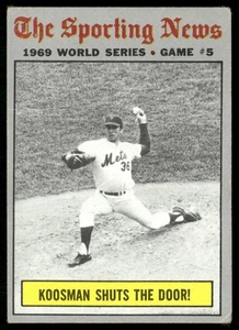 Topps World Series Game 5 1970 - Koosman chiude la porta! (Inchiostro sul retro) New York - Foto 1 di 2