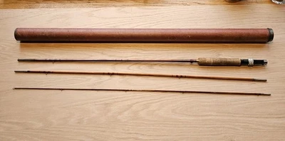 Vtg. Horrocks Ibbotson Tonkin Cane Governor Fly Fishing Rod Pole 3 Pc. With Case - Image 1 of 4