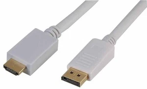 Pro Signal - Kabel DisplayPort Male ke HDMI Male, 0.5m Putih - Picture 1 of 1