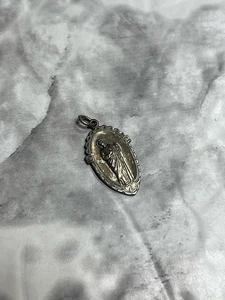 Vintage St. Judas Sterlingsilber 925 katholisch religiös Medaille Anhänger Charm oval - Bild 1 von 5