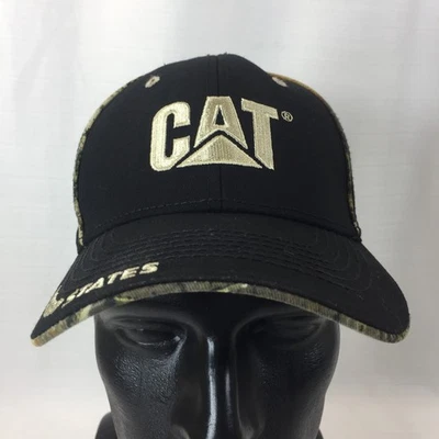 Кепка 2018 Caterpillar Western States с логотипом CAT черная желтовато-коричневая вышитая регулируемая - Изображение 1 из 4