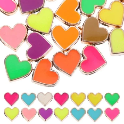  50 Pcs Peach Heart Bead Jewelry Materials Diy Charms Metal Beads for Bracelets - Image 1 of 4