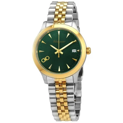 Reloj Ferragamo Duo Cuarzo Esfera Verde Damas SFCU00219 Foto 1 de 3