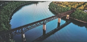 M1950' NS Burnside, KY. Brücke 2 Gleise HO Ga. Zusammengebautes detailliertes Diorama - Bild 1 von 13