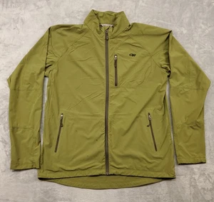 Outdoor Research Jacket Mens XL Olive Green Softshell Full Zip Hiking Pockets - Picture 1 of 21