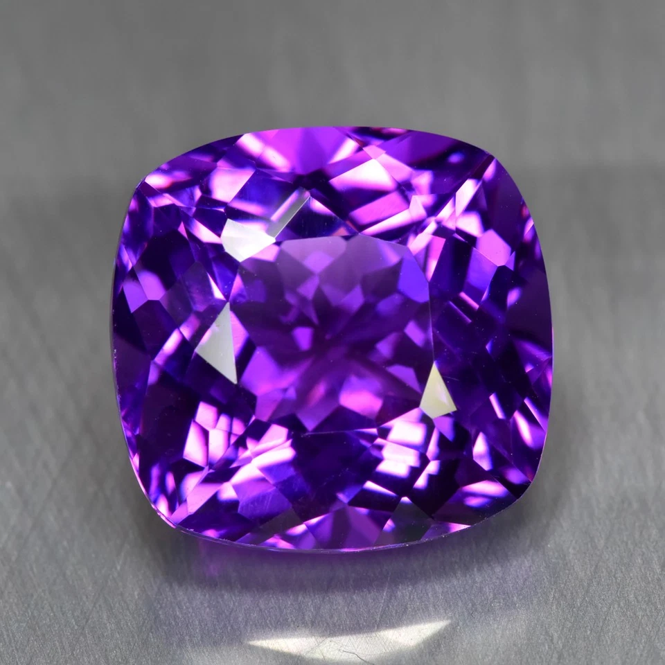 17.38Ct Cushion_Charming Unheated AAA+ Vivid Purple Amethyst _Bolivia - Image 1 of 1