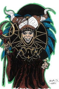 RITA REPULSA POWER RANGERS ORIGINAL ART DRAWING 6X9 WITCH SHAWN HUDSON - Picture 1 of 2