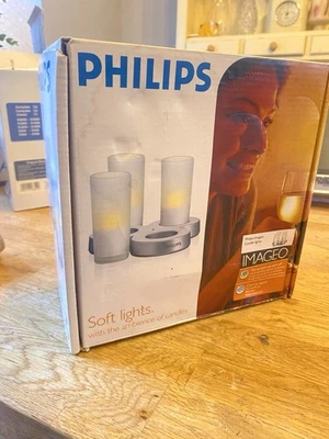 Philips Luces LED Vela Imageo Vela de Vidrio Recargable con Base de Cargador Nuevo Foto 1 de 4