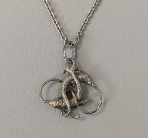 Antiker Anhänger aus Silber mit Silber Kette ohne OVP - Picture 1 of 16