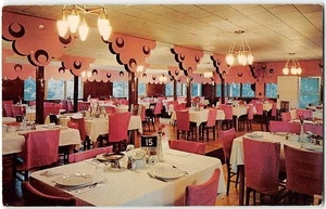 Dining Room BLACK RIVER LODGE Lesterville, Missouri 1962 Chrome Vintage Postcard - Picture 1 of 2