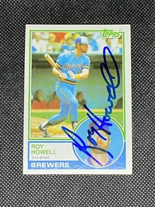Auto firmata Roy Howell 1983 Topps Milwaukee Brewers #218 ~ Certificato di autenticità - Foto 1 di 3