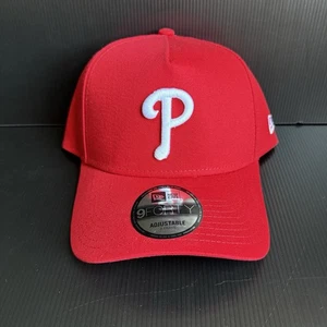 NUEVO CON ETIQUETAS New Era Philadelphia Phillies 9Forty Rojo Marco A Snapback Gorra Ajustable Gorra - Imagen 1 de 8